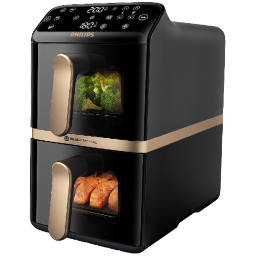 PHILIPS 4000 Series Stacked Dual Basket Airfryer - 10 liter - NA462/70