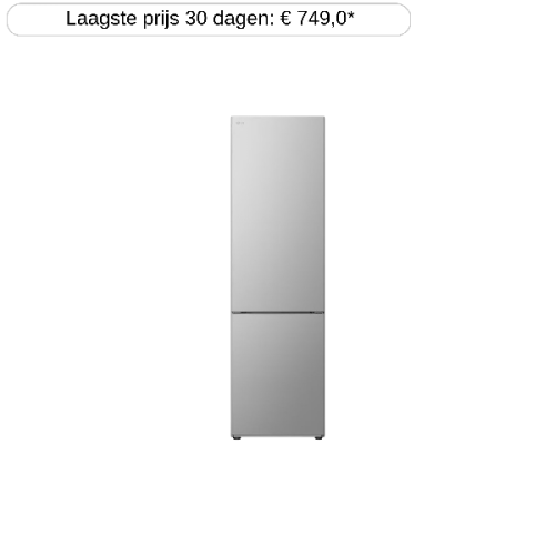 LG  GBV22NCCPY DoorCooling+ -  Koel-vriescombinatie - breedte 59.5 cm - hoogte 203 cm - inhoud 387 l - NoFrost