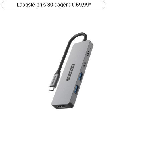 SITECOM 5-in-1 USB-C met PD Multiport-adapter