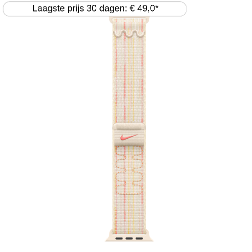 APPLE 40mm Nike Sport Loop Smartwatch-band Sterrenlicht/Roze