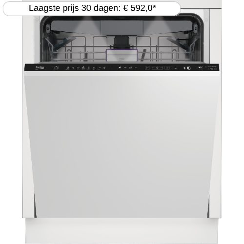 BEKO BDIN38644D CornerIntense Inbouwvaatwasser - Volledig geïntegreerd - 16 couverts - 42 dB(A) - Nisbreedte 62 cm