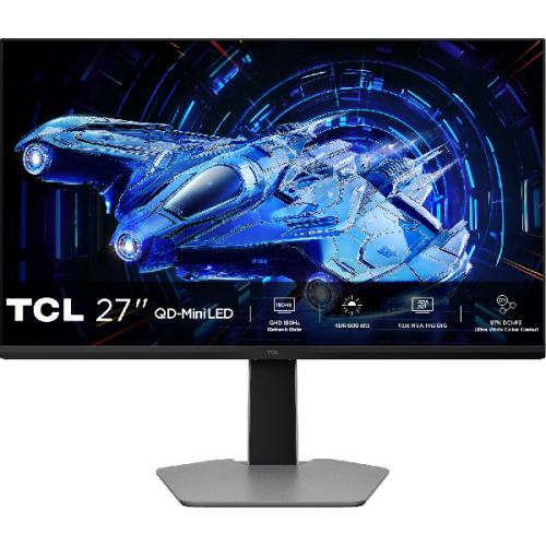 TCL 27G64 27” QD-Mini-LED Gaming Monitor - 27 inch - QHD - 2560 x 1440  - AHVA (Advanced Hyper-Viewing Angle)
