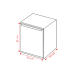 OK. OFK 061 E W - Mini-koelkast - breedte 43.5 cm - hoogte 51 cm - inhoud 41 l