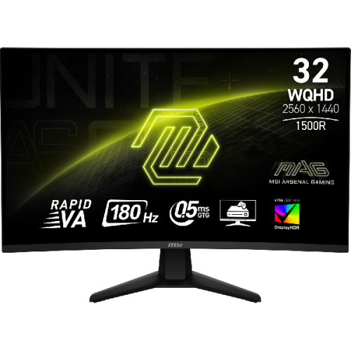 MSI MAG 32CQ6F - 31.5 inch - 2560 x 1440 (QHD) - 0.5 ms - 180 Hz