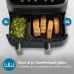 PHILIPS 3000 Series Dual Basket Airfryer NA352/00 Zwart