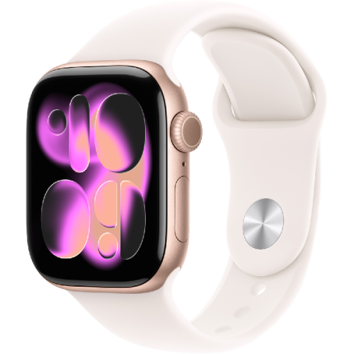 APPLE Watch Series 11 GPS + Cellular - 42mm Aluminium Case - Light Blush Sport Band S/M Smartwatch Rose Gold