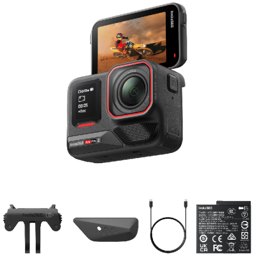 INSTA360 Bundle Ace Pro 2 Dual Battery Actioncam Zwart