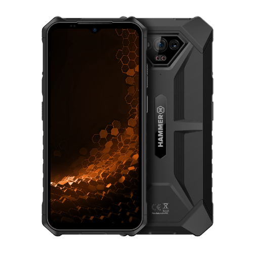 HAMMER Iron V Black 6,5" Rugged Smartphone 6+6GB - 64 GB Zwart