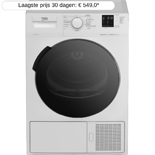 BEKO DH8733GAOMM -  Warmtepompdroger - 8 kg - 64 dB - Energielabel C