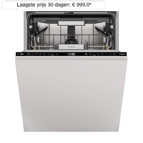 WHIRLPOOL W7I HF60 TU MaxiSpace Inbouwvaatwasser - Volledig geïntegreerd - 15 couverts - 42 dB(A)