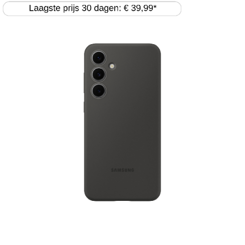 SAMSUNG Silicone Case Telefoonhoesje voor Samsung S24 FE Zwart