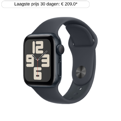 APPLE Watch SE GPS 40mm Midnight Sport Band M/L Smartwatch Midnight Aluminium