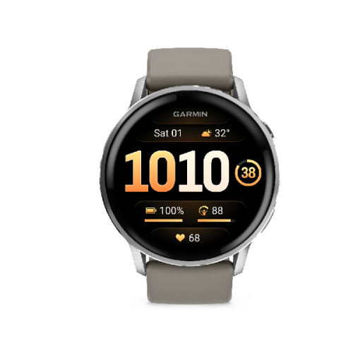 GARMIN Venu 4 45mm Zilver/Grijs Smartwatch Grijs