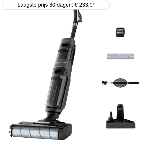 ROWENTA GZ5035 X-Clean 4 Zwart 2-in-1 Vloerreiniger en Stofzuiger 