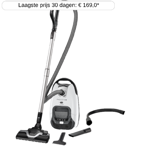 ROWENTA RO7457 Silence Force Stofzuiger Zwart/wit