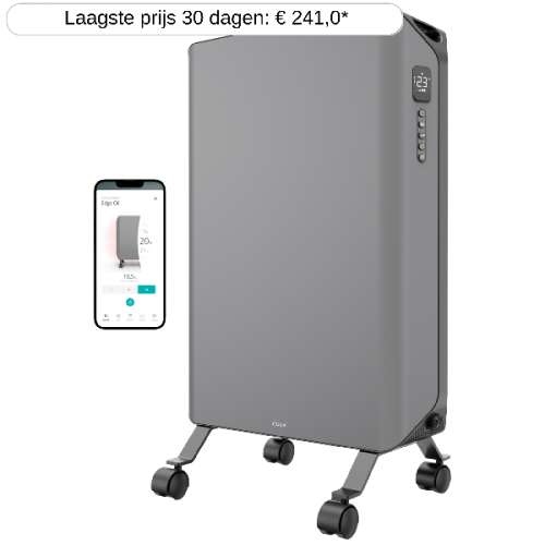 DUUX Edge Smart Olie Radiator 2000W Gray Oliegevulde kachel Wit