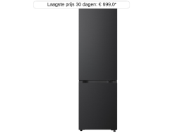 LG GBBS322CEV - breedte 59.7 cm - hoogte 203 cm - inhoud 375 l - NoFrost Koel-vriescombinatie Essence Black Steel