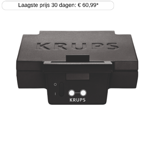 KRUPS FDK462 Iconic Tosti-apparaat Zwart