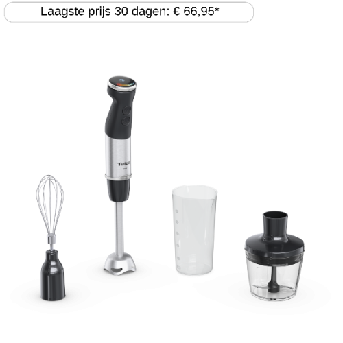 TEFAL HB6738 Quickchef Plus Staafmixer RVS