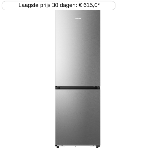 HISENSE RB3K330SAIC - Koel-vriescombinatie - breedte 59.5 cm - hoogte 185.6 cm - inhoud 330 l - NoFrost