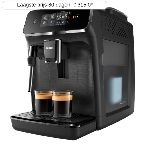 PHILIPS  Series 2200 EP2220/10 - Volautomatische espressomachine - Maximaal aantal kopjes: 2 - Zwart