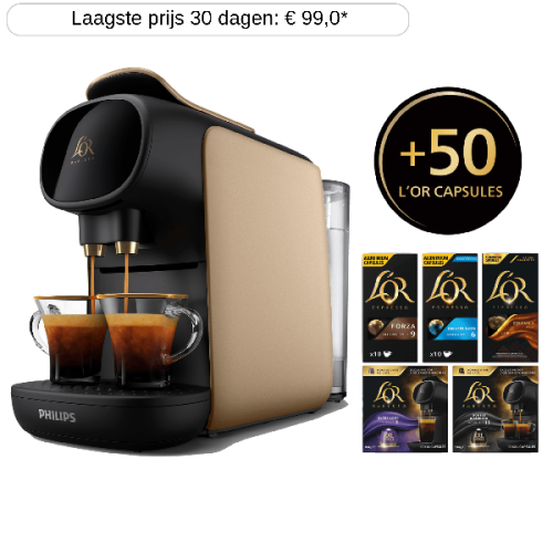PHILIPS L’Or Barista LM9012/75 Koffiezetapparaat Goud +50 gratis capsules 