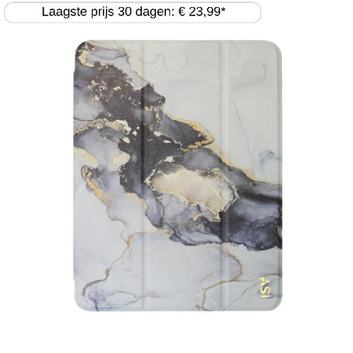 ISY ICT 2006-MW iPad Air (Gen 10, 11) / iPad Pro 11 Cover 11 inch Marble White