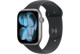 APPLE Watch Series 11 GPS - 46mm Aluminium Case - Black Sport Band M/L Smartwatch Space Grey