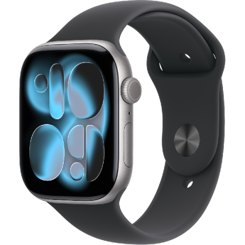 APPLE Watch Series 11 GPS - 46mm Aluminium Case - Black Sport Band M/L Smartwatch Space Grey