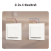 AQARA Light Switch H2 EU (2 Buttons, 1 Channel Slimme schakelaar Wit