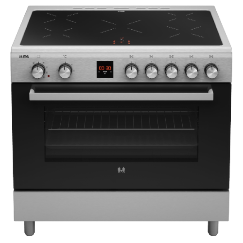 ETNA FI590RVS - Fornuis - Inductie 3-fasen (Perilex) - breedte 90 cm