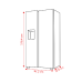 SAMSUNG  RS70F64KETEF -  Amerikaanse koelkast - breedte 91.2 cm - hoogte 178.4 cm - inhoud 420 l - NoFrost