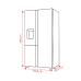LG  GSXE90EVDD InstaView -  Amerikaanse koelkast - breedte 92.8 cm - hoogte 179 cm - inhoud 628 l - NoFrost