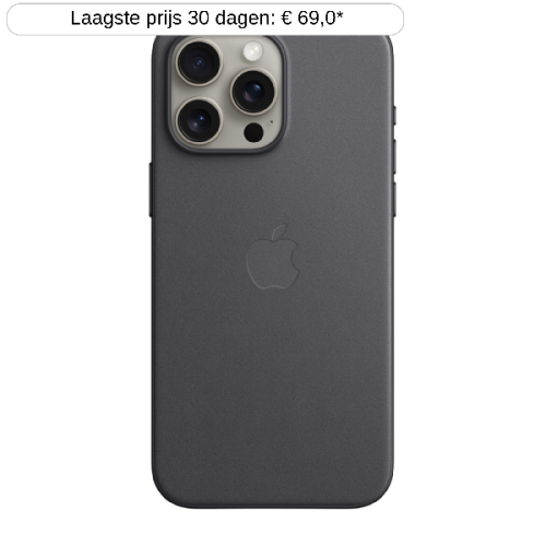 APPLE iPhone 15 Pro Max FineWoven hoesje met MagSafe - Zwart