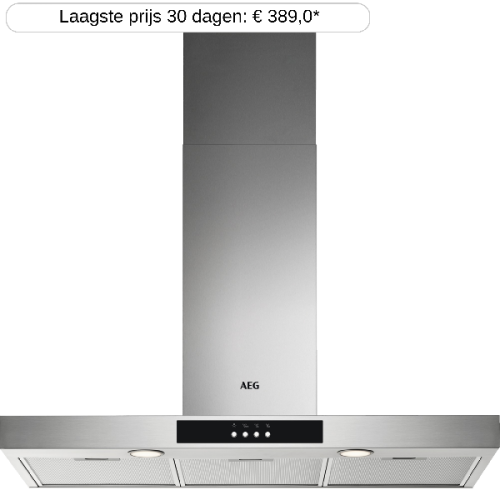 AEG DBB3951M 6000 serie ExtractionTech Schouwafzuigkap 90 cm - Afzuigkap (Muur bevestigde kap) - breedte 89.8 cm - 600 m³/h - 68 dB(A)