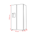 HISENSE RS711N4ACE - Amerikaanse koelkast - breedte 91 cm - hoogte 178.6 cm - inhoud 358 l - NoFrost