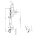 ACT AC8321 Monitorarm Office 1 Scherm