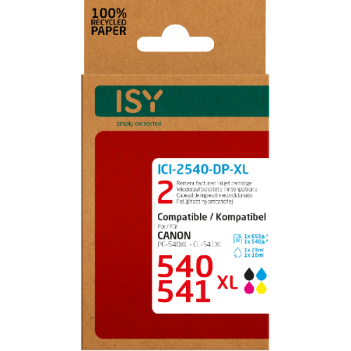 ISY Multipack 2 Canon 540XL+541XL