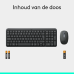 LOGITECH MK250 Draadloos Toetsenbord en muis Zwart