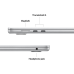 APPLE MacBook Air 15 inch - M4 - 16 GB - 256 GB - Silver