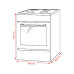 BOSCH HLN39A060U - Fornuis - Inductie 2-fasen (Perilex) - breedte 60 cm