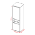 SAMSUNG  RB38C7B5AB1/EF -  Koel-vriescombinatie - breedte 59.5 cm - hoogte 203 cm - inhoud 387 l - NoFrost