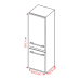 HISENSE  RB440N4AFA -  Koel-vriescombinatie - breedte 59.5 cm - hoogte 201.7 cm - inhoud 336 l - NoFrost
