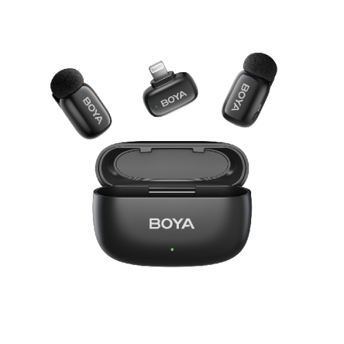 BOYA Mini 15 Wireless Lightning Mic (Black) 2TX + 1RX Microfoon