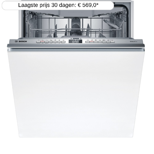 BOSCH SMV4EVX00E Efficient Dry Inbouwvaatwasser - Volledig geïntegreerd - 14 couverts - 44 dB(A) - Nisbreedte 60.8 cm