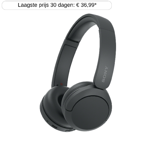 SONY WHCH520B.CE7 On-ear Draadloze hoofdtelefoon Zwart