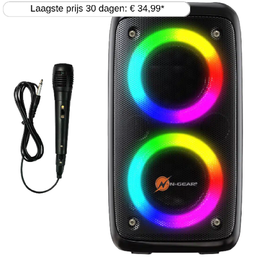 N-GEAR LGP23M Partyspeaker Partyspeaker Zwart
