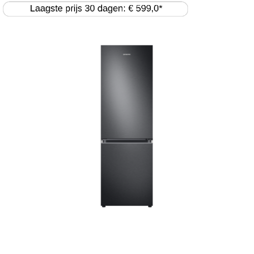 SAMSUNG  RB34C602CB1EF -  Koel-vriescombinatie - breedte 59.5 cm - hoogte 185.3 cm - inhoud 344 l - NoFrost
