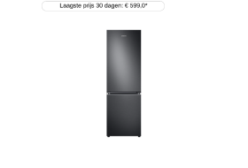 SAMSUNG  RB34C602CB1EF -  Koel-vriescombinatie - breedte 59.5 cm - hoogte 185.3 cm - inhoud 344 l - NoFrost