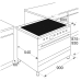 ETNA FI590RVS - Fornuis - Inductie 3-fasen (Perilex) - breedte 90 cm